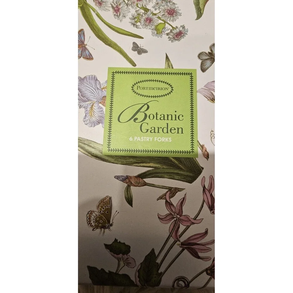 Portmeirion Botanic Garden Pastry Forks - Set of 6 NIB